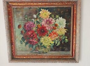Prodám obraz Květy z roku 1942