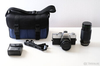 Set Minolta SRT100x + 2x objektiv + brašna + popruh + blesk