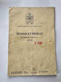 Technický průkaz Škoda 100 - 1