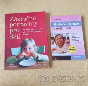 2 knihy rad a receptů pro kojence malé děti