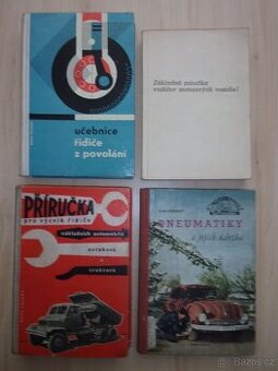 4x STARÁ KNIHA PŘÍRUČKA - MOTORKY, AUTA, PNEUMATIKY