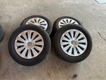 Plechové disky 5x112 R15 včetně pneu – Škoda, VW, Seat