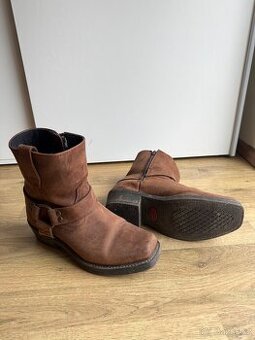 Kovbojské kožené boty koně kotníkové