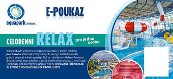 Celodenní e-poukaz RELAX – Aquapark Olomouc