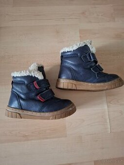 Zimní kotníčkové boty kožené - velikost 23