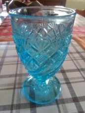 Sklenička-modrá-Skleněné dózy na potraviny