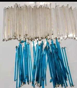 Starožitné skleněné ověsky ze secesního lustru