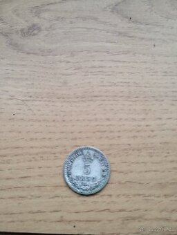 5 krejcar 1859 A stříbrná mince