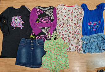 šaty s dlouhým, krátkým rukávem, sukně Next bpc 128 7-8 let