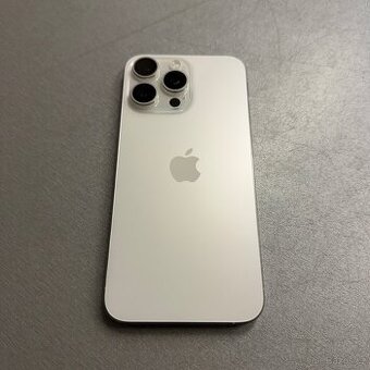 iPhone 15 Pro Max 256GB bílý, pěkný stav, 12 měsíců záruka