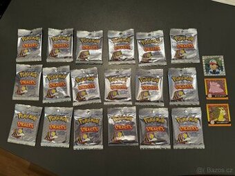 Pokemon samolepky, měnící kartičky, karty, album, žeton