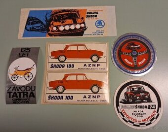 Škoda, Tatra - konvolut samolepek