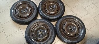 Plechové ráfky 5Jx14 ET35 4ks Škoda VW Seat + pneu