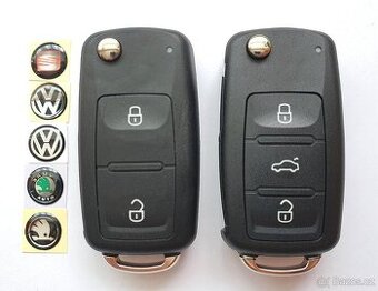 Klíč Škoda Vw Seat Audi 2 / 3 tlačítka.