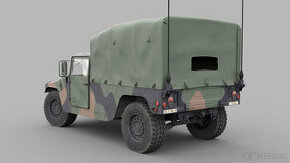 Plachta zadní na pick up. Humvee, Hummer, H1