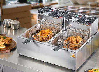 Dvoukomorová gastro fritéza 24L - nová
