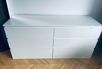 Komoda Malm se 6 zasuvkami 160x78