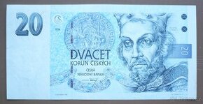 Bankovka, ČR 20 Kč, ročník 1994 série B - 1