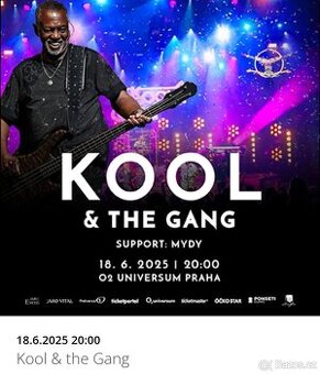 KOOL & THE GANG- prodám vstupenky STÁNÍ