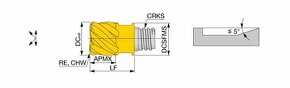 Fréza D12 - Tungaloy - VEE120L09.0R00-06S08AH725