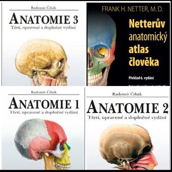 Prodam online knihy, Anatomie 1,2,3 (R.Čihák) Netter Atlas