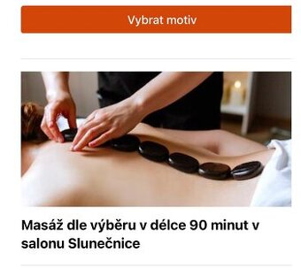 Masáz dle vyberu v délce 90 minut v salonu Slunecnice