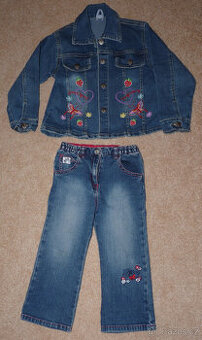 Džínová bunda a kalhoty vel. 98