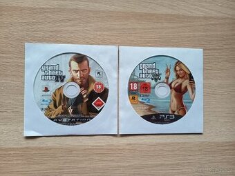 GTA 4 + GTA 5 na Ps3