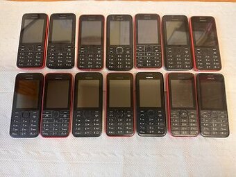 NOKIA 208 plně funkční s originální baterií, červená a černá - 1