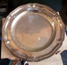 starožitný stříbrný talíř ø35cm 904g