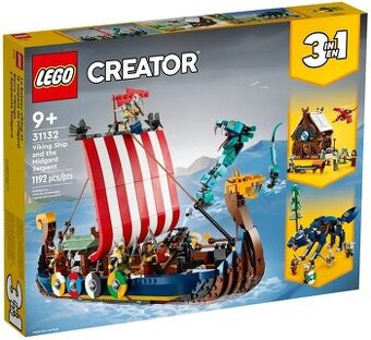 Nerozbalené LEGO Creator 3v1 31132 Vikingská loď a mořský ha