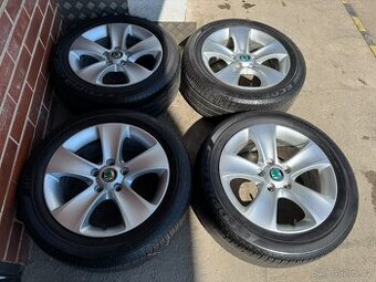 Alu 16" 5x112,škoda typ "MOON" letní 70%, SUP2, Yeti