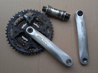 kliky Shimano Deore XT FC-M751 + osa - 1