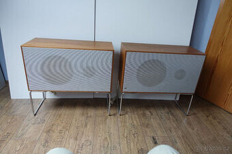 2x Braun L604 se základnou, Dieter Rams 1964, ořech, v dobré - 1