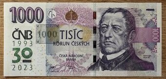 1000 Kč s přítiskem ČNB R13 000428