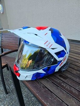 Přilba HJC i80 Roki MC21bílo-modro-červená se štítkem