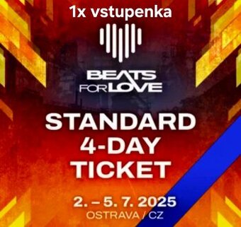 Beats for love B4L 4denní vstupenka standard