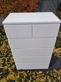 Ikea komoda Malm bílá 6 zásuvek