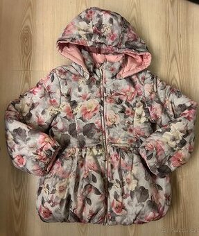 Oboustranná zimní bunda s květy