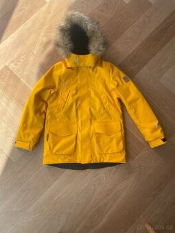 Dětský péřový membránový kabát Reima Serkku  Warm Yellow 140