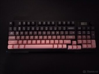 Tichá bezdrátová klávesnice s numerickou klávesnicí - Růžová - 1