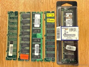 Retro RAM balík – SDRAM PC133 + DDR1 + DDR400 SO-DIMM (více