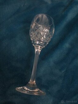 6x vintage křišťálové skleničky na víno 16 cm
