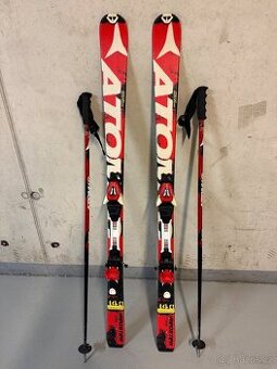 Sjezdove lyze Atomic Redster 140cm + vazani a hulky