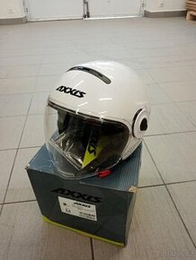 přilba AXXIS RAVEN lesklá bílá - M