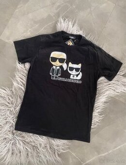 Tričko s kočkou a panáčkem velikost S