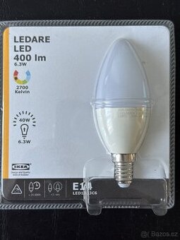 LED žárovka IKEA E14 400lm 6,3W(6.3w)