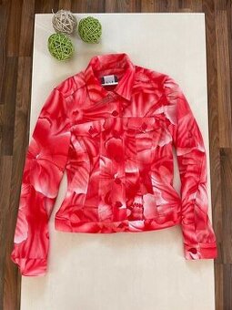 Nová Růžový vzor lehká bunda/košile, vel S, Bd collection
