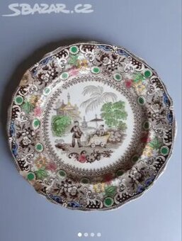 Starožitný dekor talíř, Chinese pastime Davenport