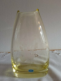 Retro krásná váza z hutního skla M.Klinger 60léta